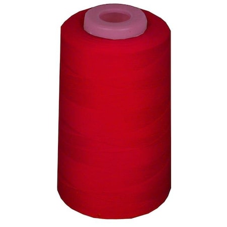La Linen LA Linen ThreadRedAX526 6000 Yards 100 Percent Polyester Cone Serger Thread; Red - AX526 ThreadRedAX526